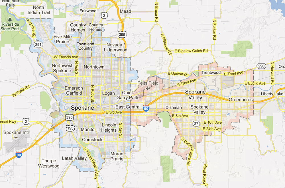 spokane map